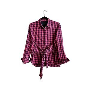 Rag And Bone New York Wendy Gingham Cotton Shirt Top Blouse  M